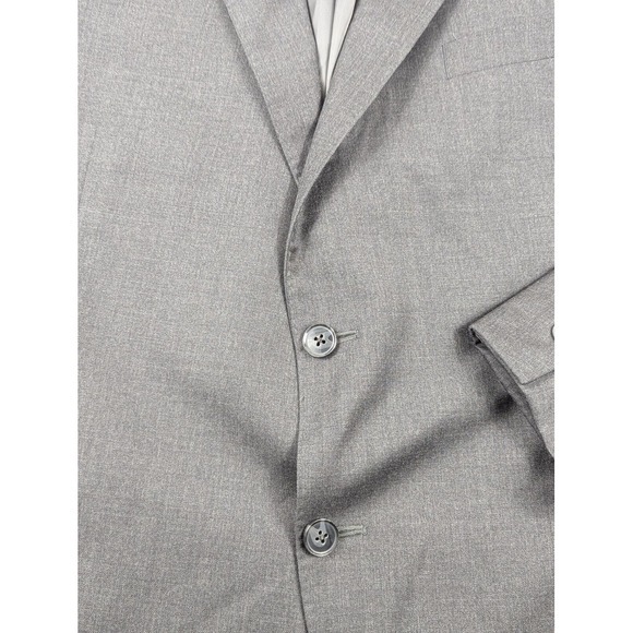 Peter Millar Gray Wool Blazer Size 48R Sport Coat Jacket Mens 2‎ Button - Picture 4 of 16
